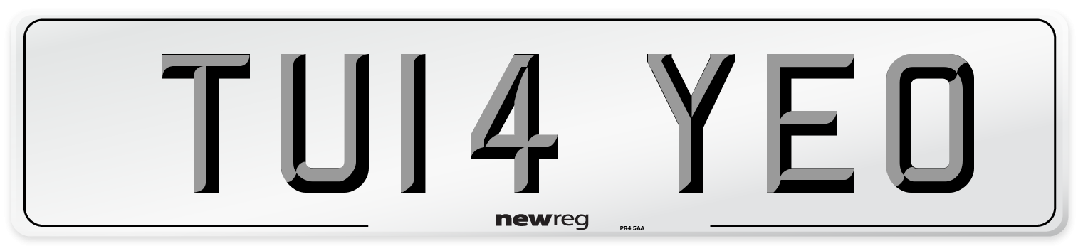 TU14 YEO Number Plate from New Reg